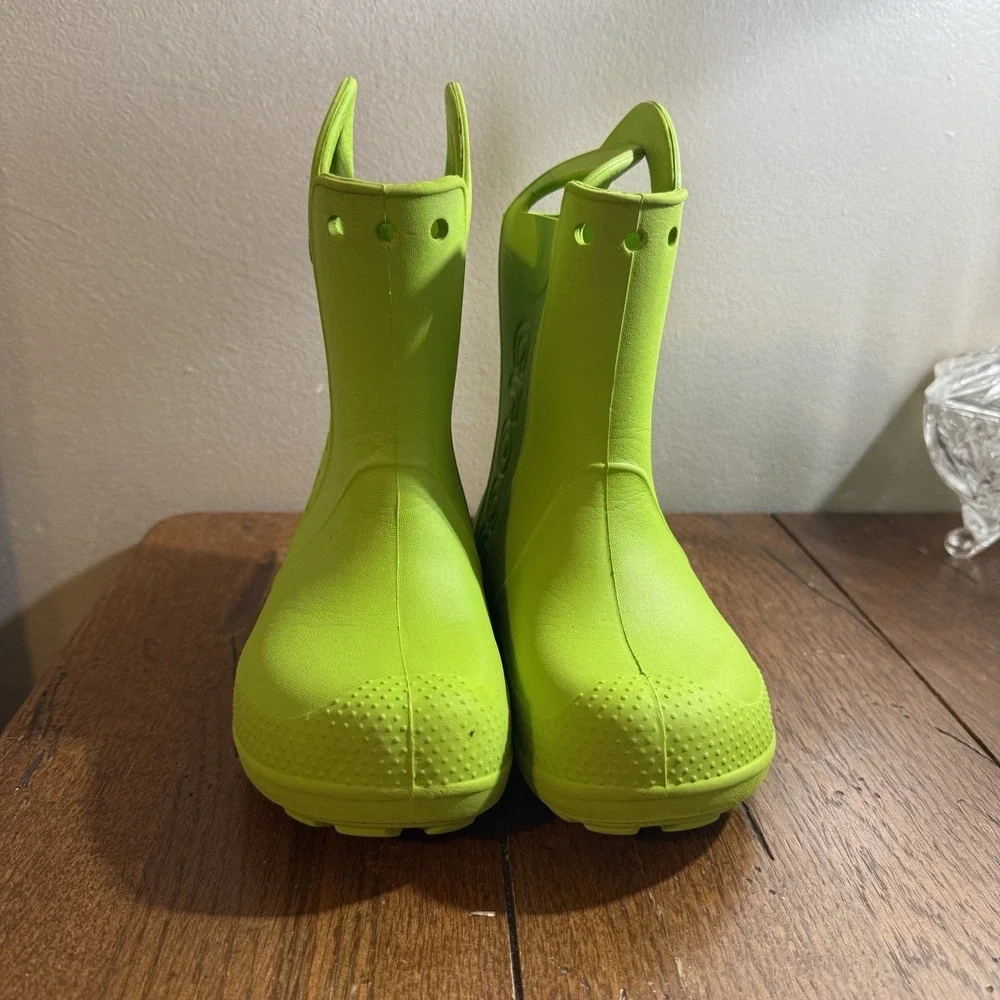 Crocs Kids Green Handle It Rain Boots US Toddler's Size C12 Slip On